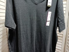 Goodfellow Co Mens Shirt Size XXL Dark Gray Every Wear Short Sleeve V Neck Tee
