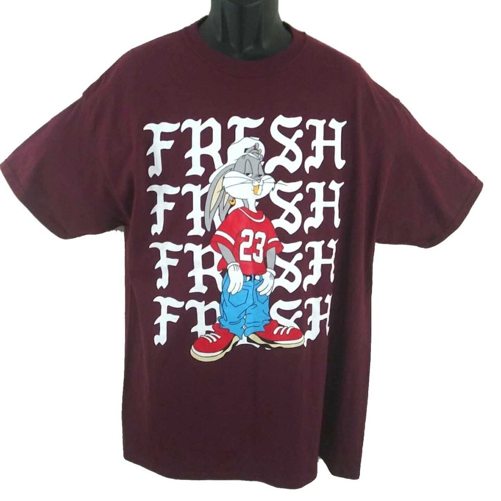 Gildan Hip Hop Bugs Bunny Fresh Gold Tooth 100% Cotton Graphic Tshirt Tee