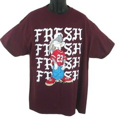 Gildan Hip Hop Bugs Bunny Fresh Gold Tooth 100% Cotton Graphic Tshirt Tee
