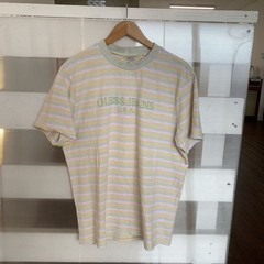 A$AP Rocky x GUESS Originals Pastel Striped Gue$$ Jeans U.S.A. Tee Size L OF