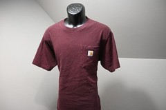 Carhartt Tee Shirt Work Wear Short Sleeve Loose Fit Dark Red Mens Sz Medium