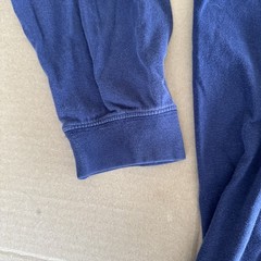 Gulf Traders Mens XL Navy Blue Mock Neck Long Sleeve 100% Cotton Shirt 90s
