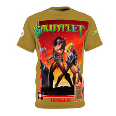 Gauntlet Tengen NES Retro Video Game Nintendo Box Cover Game T-Shirt