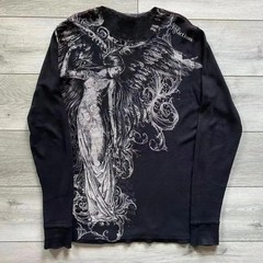 Fashionable men’s autumn personalized skull letter print micro elastic.