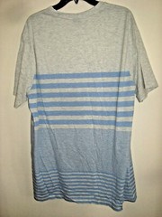 Men’s T Shirt Blue Striped W Pocket Size XL USPA