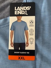 Lands’ End Men’s Blue Short Sleeve Tee Shirt size XXL