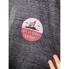 Duck Co Great Wolf Lodge Long Sleeve Graphic Tee Charcoal Gray Mens Large