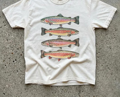Rainbow Trout Heavy Cotton Tee Fishing Outdoorsy Tees