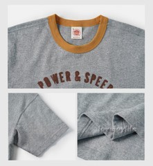 NON STOCK Pure Cotton Men T-Shirt Power & Speed Heavyweight Basic Tee T-Shirts