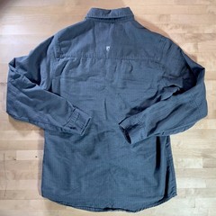 Kuhl Mountain Grown Button Up Shirt Mens Small Blue Herringbone Outdoor Hiking