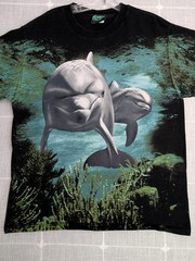 Vtg Radical Nature Dolphin Shirt Mens Medium Kona Hawaii Ocean Destination Tee