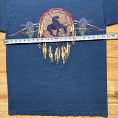 Vintage 1994 Native American Horse Rider Dream Catcher AOP T-Shirt USA Made – XL