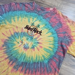 Vintage Hard Rock Cafe Jamaica Tee Large Tie Dye Power Pro Oneita Single Stitch