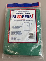 Vintage 1994 Bloopers Pocket T-Shirt Size 2XL Green Made In USA Irregular