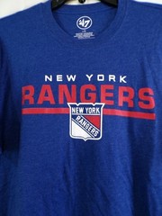 47 Brand New York Rangers Men’s Large Blue Graphic T Shirt L/G