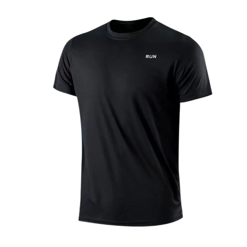 Men’s Quick Dry Short Sleeve Gym Running Moisture Wicking Round Neck T-Shirt
