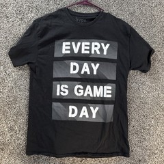 “Every Day Is Game Day” Graphic Tee T-shirt by Hype (L) Large Black