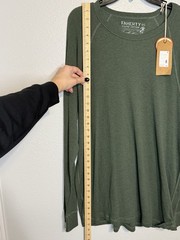 Faherty Men’s Long Sleeve Cloud Waffle Crew Deep Fern Green Shirt Men’s Size XXL