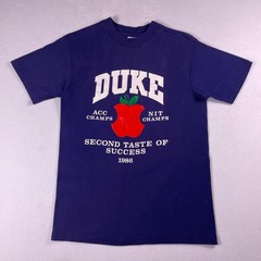 Vtg 80s Duke University Basketball Tee M ACC NCAA Champions Apple Single Stitch