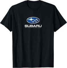 Subaru Modern Blue Stars Logo White Text Car Brand T-Shirt