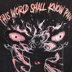Naruto T Shirt Mens Size Medium Black This World Shall Know Pain Japanese Manga