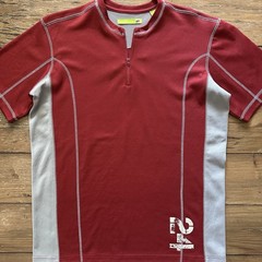 Vtg Mountain Dew Shirt 1/4 Zip Jersey Red Y2K Promo 24 Pack Medium Retro