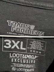 Loot Crate Transformers Beast Wars Men’s 3XL Black Graphic Crew Neck T-Shirt