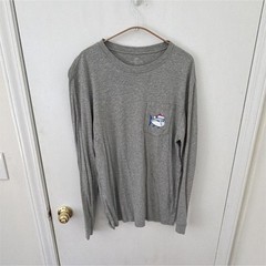 Southern Tide Skipjack Logo Graphic Print Crew Neck Long Sleeve T-Shirt Gray M