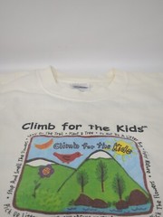 Climb For The Kids Climbing Colorado 14ers Charity Event Vintage T-Shirt Size XL