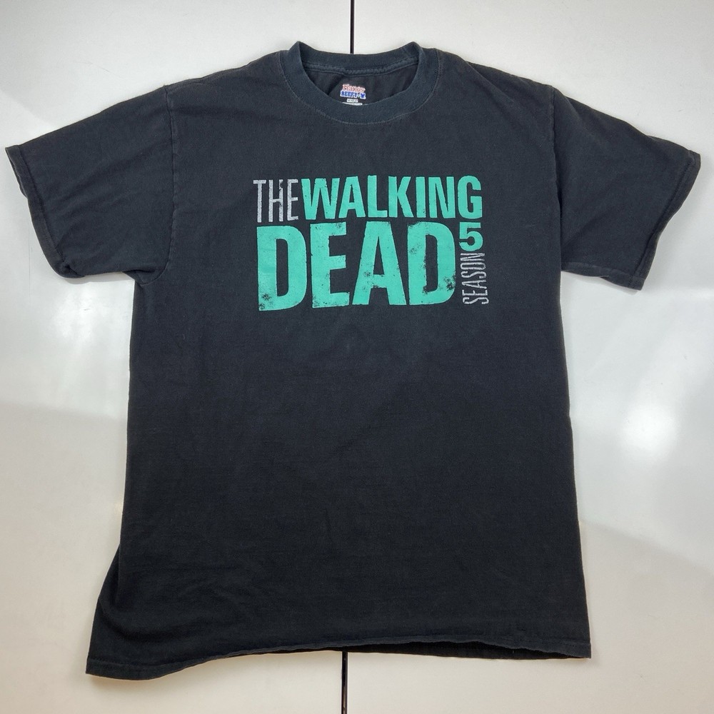 The Walking Dead Season 5 Set Dec Crew Shirt Black Size Medium RARE