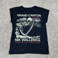 Nik Wallenda Shirt Mens Medium Black White Grand Canyon Tight Rope World Record