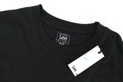 Lee Herren T-Shirt M Locker Schwarz 100% Baumwolle Kurzarm