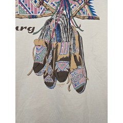 Vintage Gatlinburg Shirt Tribal Native Art Outdoor Elk Graphic Cream L Tee