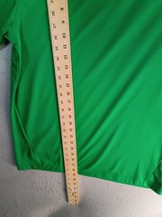 Adidas Mens Shirt Medium Green Short Sleeve Black 3 Striped Performance Pullover