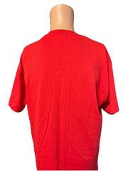 Vintage Single Stitch Hanes Heavyweight 50/50 Red Blank Shirt Size Large