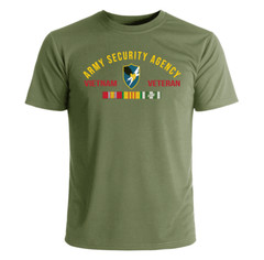 Army Security Agency Vietnam Veteran with Ribbons T-Shirt Officially Licensed