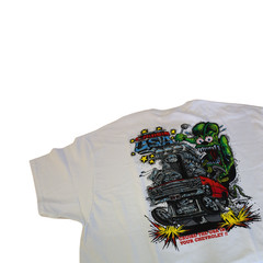 Men’s Ed Big Daddy Roth Rat Fink Chevy Cruisin USA White Cotton T-Shirt M-3XL