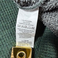 LL Bean Men’s Small Katahdin Iron Works Fleece Lined Henley Shirt Green Outdoors