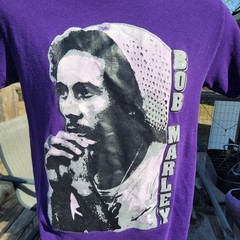 Purple Bob Marley Tshirt By Afriwear. Men’s Small. Vibrant Color, Soft Material.