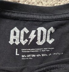 AC/DC Back In Black Concert Shirt Band Tee Short Sleeve Large Classic Hard Rock