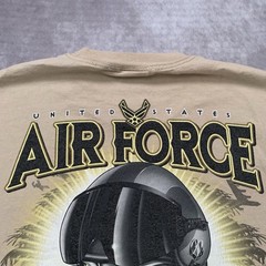 Vintage 7.62 Design Air Force Shirt Size L Eagle Pilot Military Cartoon USA