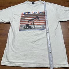 Vintage Freshjive Anti Drilling Oil T Shirt Mens M White Big Oil Protest Eco