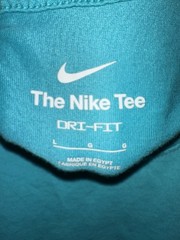 Nike Basketball T-Shirt Men Large Turquoise Dri-FIT Graphic HJ3466-345
