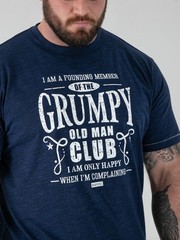 D555 GRUMPY OLD MAN CLUB T SHIRT – KHAKI BIG SIZE 2XL 3XL 4XL 5XL 6XL