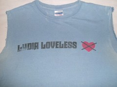 LYDIA LOVELESS T SHIRT SzS FEMALE ARTIST ROCK MUSICIAN FOLK PUNK CHOPPED
