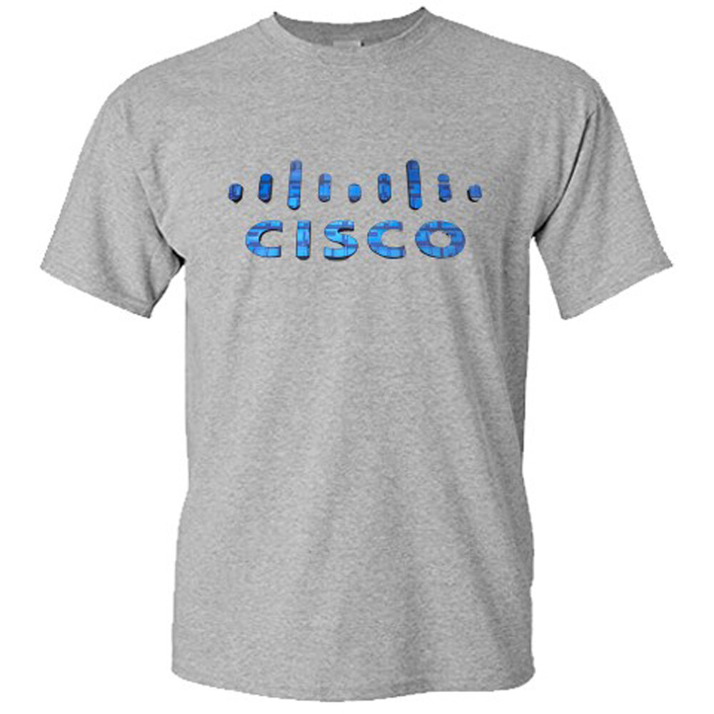 Cisco Networking Company Men’s Grey T-Shirt Size S-5XL