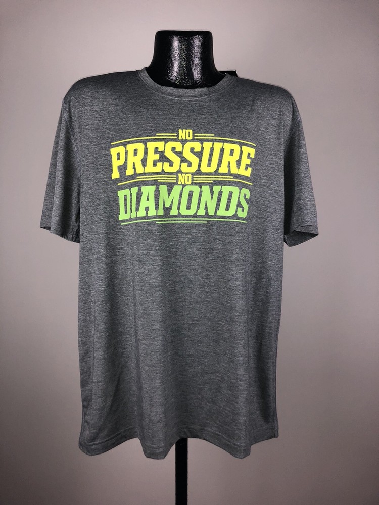 Men’s Adidas Ultimate Tee “No Pressure, No Diamonds” Gray Shirt XL