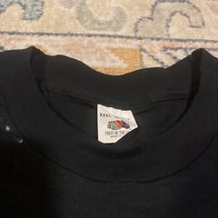 Vintage 1980s Hand Painted T-shirt Mens Size XXXL 3XL Ravers Suck Black Pocket T