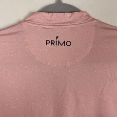 Primo Shirt Mens Medium Pink Henley Polka Dot Lightweight Stretch Tee Jersey