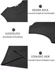 Mens Waffle Knit Tank Tops 2 Pack Breathable Sleeveless Summer Muscle Shirts